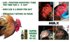 Close-up of HULX packaging highlighting safe, easy-to-use poultry supplement.