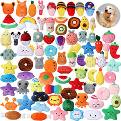 Hungdao 80-pcs dog squeaky toys bulk assortment for small dogs boosts interactive play.
