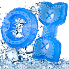Hungdao puppy teething ring in blue providing cooling relief for puppies