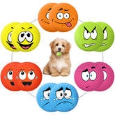 Hungdao squeaky dog toy ball with smile face for interactive play