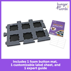 Hunger For Words custom label sheet keeps buttons labeled for training.