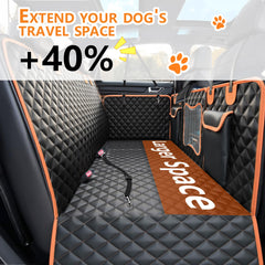 HUOHUOCN dog car-seat-cover waterproof-anti-slip protects seats during muddy trips.