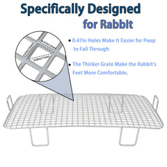 HUQIZOO rabbit litter box deep waste storage for odor control.