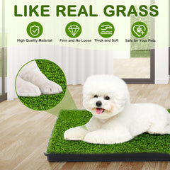 HURENTEK artificial grass mat edge-tray design helps prevent spills during use.