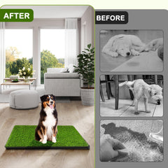 HURENTEK artificial turf dog potty pad provides realistic texture for comfortable training