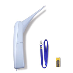 Hurinan rectal thermometer rugged shell is easy to disinfect between uses.
