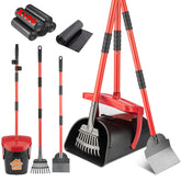 HUZSV dog pooper scooper with bag attachment on grass for easy cleanup.