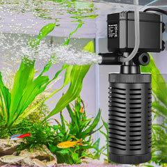 Hygger 15-30 gallon submersible filter in-tank aeration for clearer water.