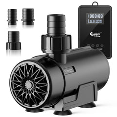 Hygger 15W-100W pump controller in submersible setup for versatile fish tank circulation.
