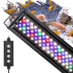 Hygger 18W aquarium light with sunrise, daylight, and moonlight modes for planted tanks