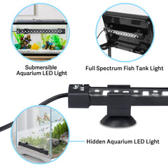 Hygger moonlight blue setting creates peaceful night ambiance in your aquarium.