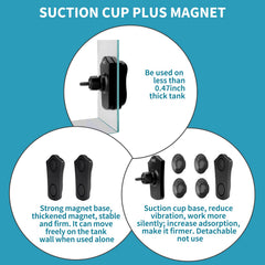 Hygger 360-degree rotating base enabling flexible directional flow without dead zones.