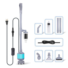 Hygger 360GPH electric aquarium gravel cleaner in use for debris removal.