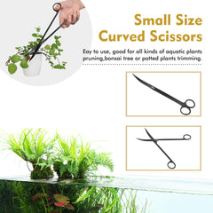 Hygger curved tweezers for delicate planting and adjustments.