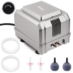 Hygger 5W powerful aquarium air pump delivers steady airflow for large tanks.