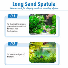 hygger 6-in-1 sand spatula for substrate smoothing and leveling