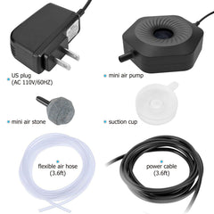 hygger air pump kit with tubing and air stone for complete aeration.