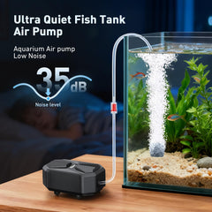 Hygger air stone shown for enhanced bubble circulation and oxygen distribution.
