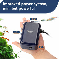 hygger aquarium air pump delivers up to 50 GPH air for larger tanks