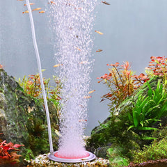 Hygger aquarium air stone 3.4-inch disk delivers ultra-fine bubbles for efficient oxygenation.