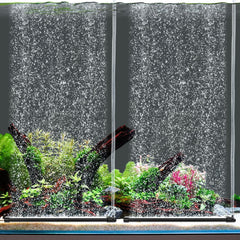 Hygger aquarium bubble curtain wall assembly with dense bubbles in a tank