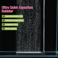hygger bubble curtain wall setup with suction cups and tube for easy installation.