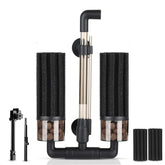 Hygger Aquarium Double Sponge Filter assembly showing complete filtration setup for tanks