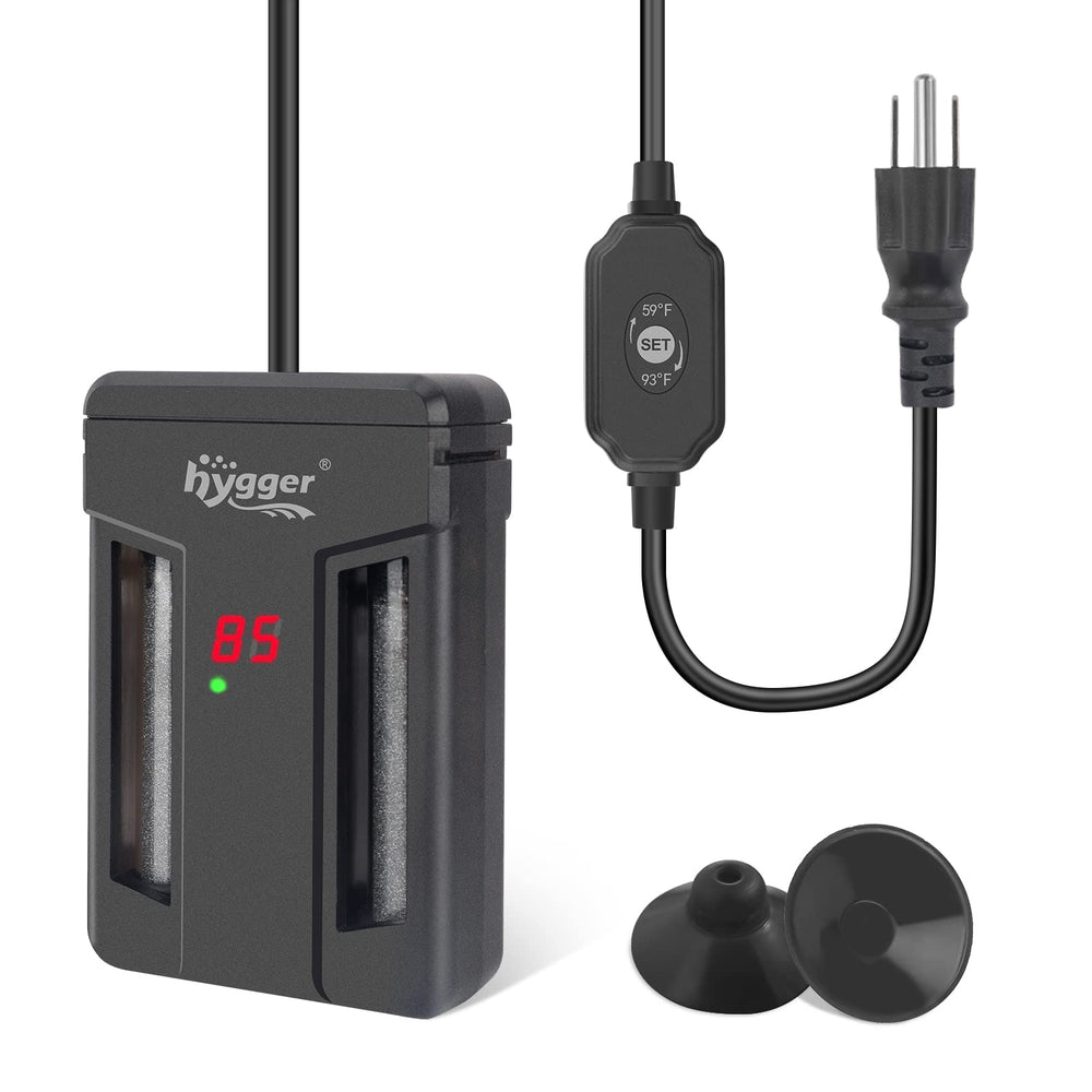 hygger aquarium heater with digital display shows real-time temperature