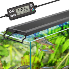 Hygger Auto On Off LED aquarium light front view showing compact, sleek design for freshwater tanks