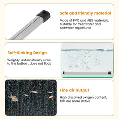 hygger bubble strip 13.8in quiet diffuser offers near-silent operation in tanks.