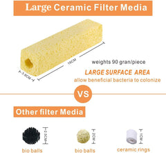 Hygger ceramic filter media with bulk 40-pack for filtration