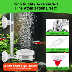 Hygger CO2 2L bottle with diffuser for even bubble dispersion in aquariums.