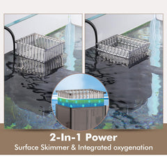 Hygger CO2 Surface Skimmer installation demonstrates easy mounting and quick setup.