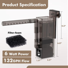 Hygger CO2 Surface Skimmer wave-maker function creates gentle agitation without splashing.