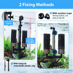 Hygger extendable clip installation for flexible mounting