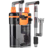 Hygger external hang-on-back filter with oil skimmer improves surface clarity