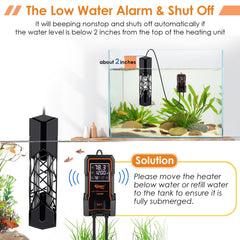 Hygger low-water alarm feature helps prevent dry-running in tanks.