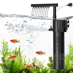 Hygger internal filter 5in1 assembly for clear water and easy setup.