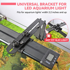 Hygger light holder universal fit compatible with Hygger and most long LEDs for flexible setups.
