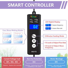 hygger Lite Wave Maker adjustable flow and frequency lets you tailor currents.