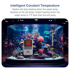 hygger Marine 500W titanium tube showing seawater resistant construction