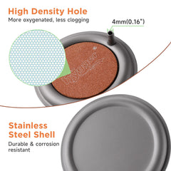 Hygger nano sintered air stone highlights dense microbubbles for steady diffusion.