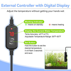 hygger Nano hidden-profile heater blends with decor while keeping tank warm