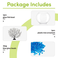 Hygger plastic fan branch tree ornament adds charming vertical accents