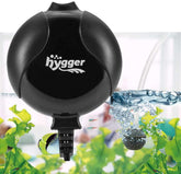Hygger Quiet Mini Air Pump front view highlights compact size for 1-15 gallon tanks.