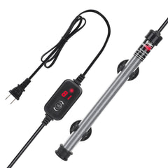 Hygger submersible heater with exterior controller for safe temperature setup.