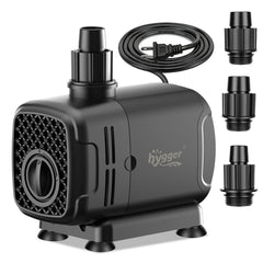 Hygger 2-in-1 submersible pump with side suction for efficient aquarium circulation.