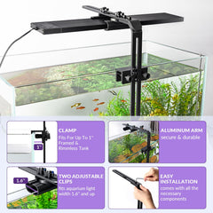 Hygger light riser aluminum body resists corrosion in freshwater and saltwater