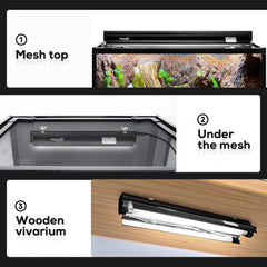 Hygger Zoo reflector layer boosts UV reach for reptiles.