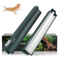 Hygger Zoo T5 fixture green combo kit assembled for terrarium setup.